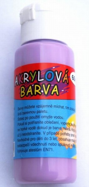 Hobby barvy - Akrylová barva 60ml- světle fialová