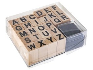 Dřevěná razítka abeceda  NOVINKA