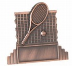 Plaketa PL024 C - tenisový motiv bronzová