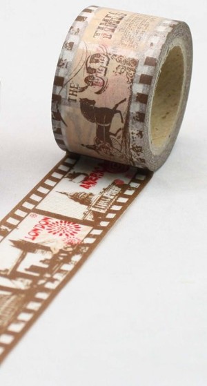 Dekorační lepicí páska - WASHI pásky-1ks filmový p