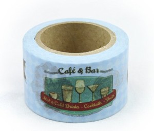 Dekorační lepicí páska - WASHI pásky -1ks Café a B