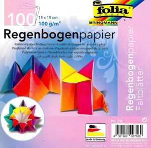 Papíry na skládání Origami- duhové, 100 listů