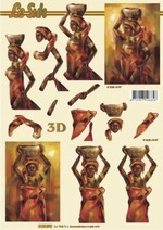 3D papíry pro vystřihování- Afrika 3