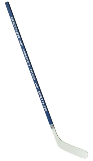 Hokejka plastová s dýhou147cm - levá - modrá