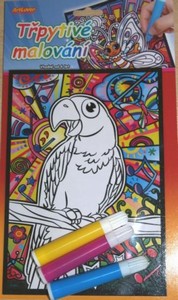 Výtvarné sady - Třpytivé malování - Papoušek