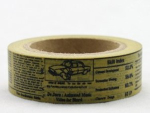 Dekorační lepicí páska - WASHI tape-1ks noviny