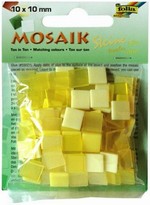 Mozaika odlehčená pryskyřicová 10x10mm žlutý mix