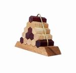 Hlavolam dřevěný beehive pyramid puzzle 
