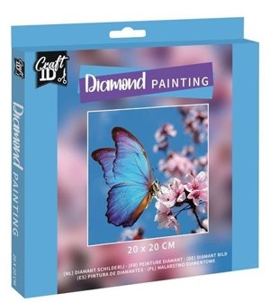 Diamantový obrázek - Motýl 20 x 20cm