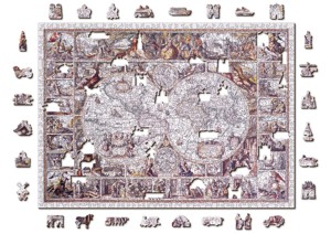 Dřevěné puzzle - Mapa XL1010 dílků