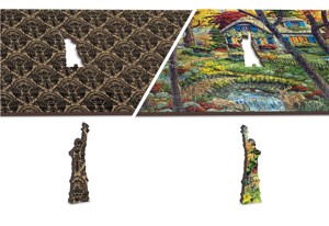 Dřevěné puzzle - Chalupa v lese XL1010 dílků