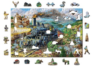 Dřevěné puzzle - Parní lokomotiva L 505 dílků